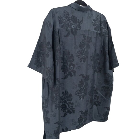 Jos A Bank Black Hawaiian Print Short Sleeve Button Down Modal Blend SZ XL - Picture 6 of 9